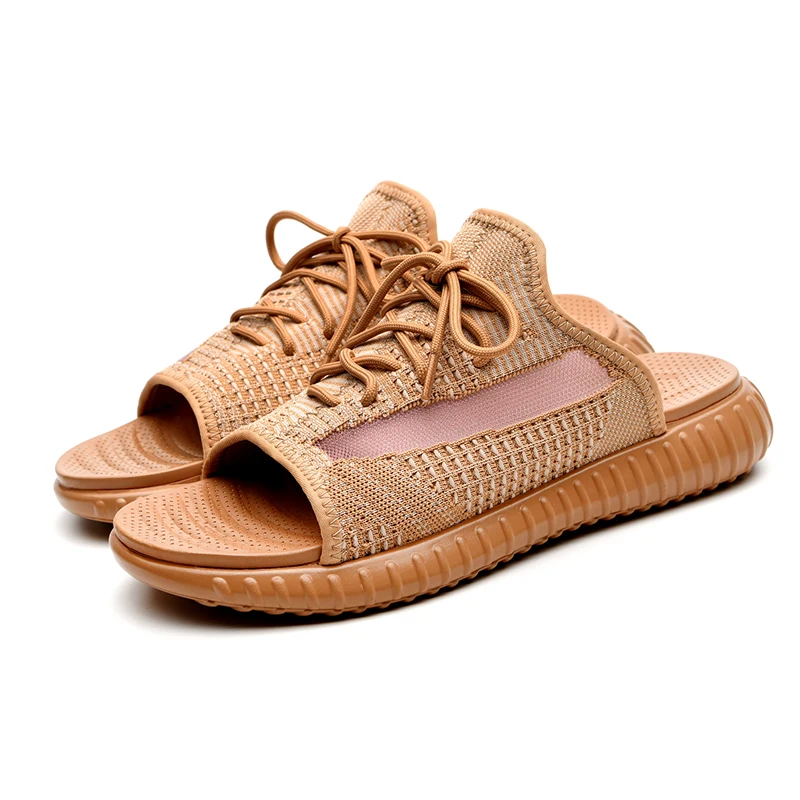 Летняя дышащая тканая мужская повседневная обувь Мужские тапочки кроссовки