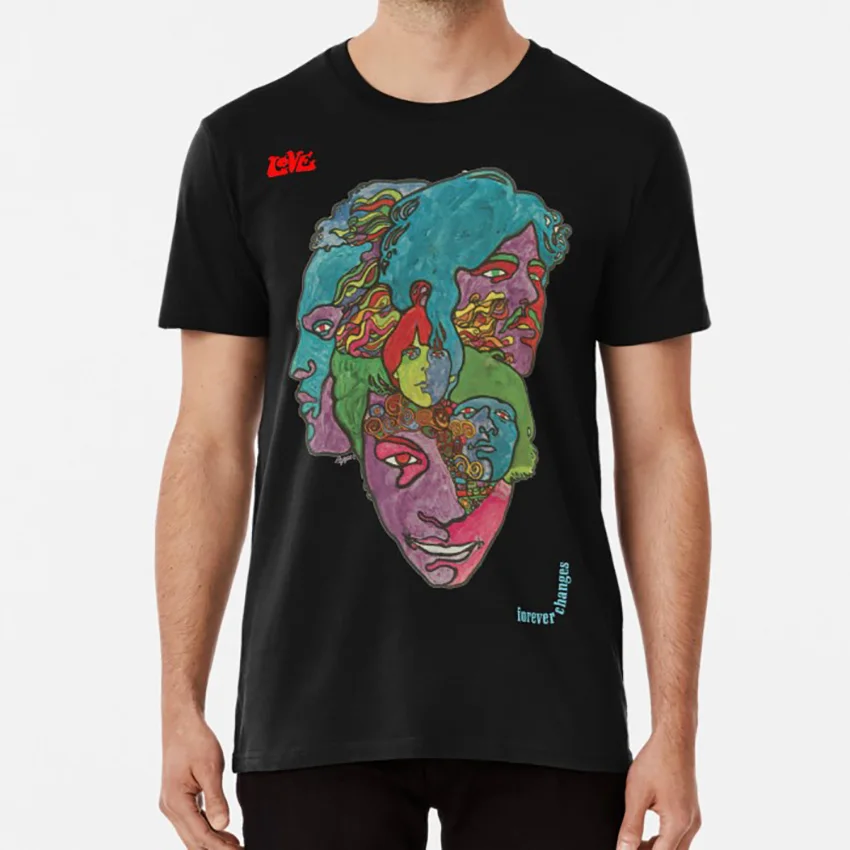 Футболка с надписью Love Forever Changes футболка love forever changes постером и | Мужская одежда