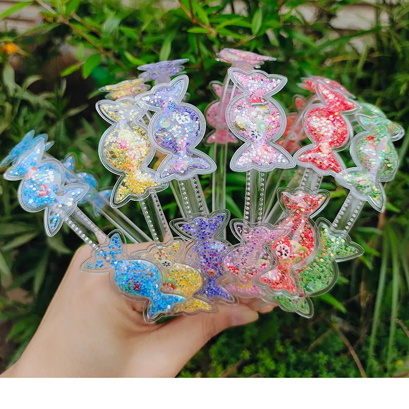

2 Piece New Girls Glitter candy Hair Accessories Kids Soft Hair Bands Fashion Headbands Children Party Hairbands