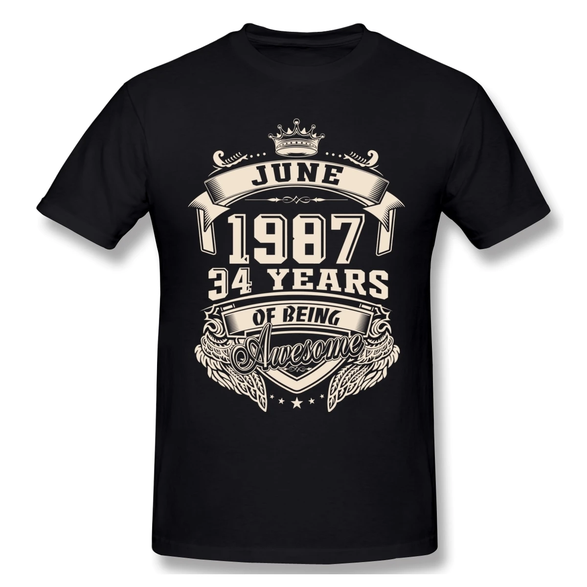 Рожденных в июне 1987 34 лет удивительные футболки свободный хлопок короткий рукав