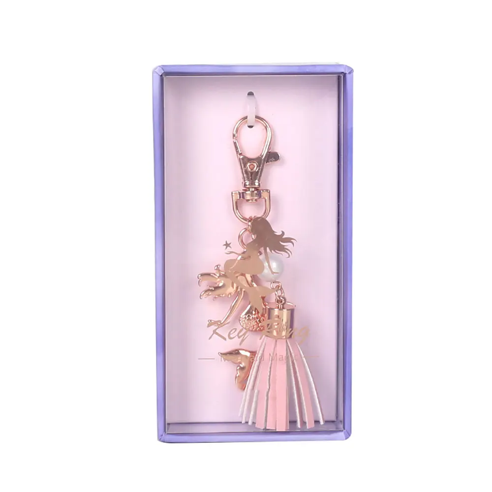 Christmas gift Kawaii Mermaid tassel pendant keychain can decorate notebook exquisite key storage