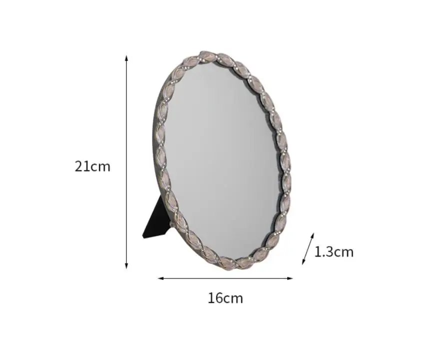 Винтажное зеркало для макияжа с элегантными кристаллами Стразы Декор
