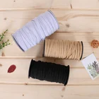 4 мм, 8 мм, 10 мм, плетеная катушка, белый плоский эластичный шнур, лента для шитья, вязания, резиновая стрейчевая веревка, рукоделие, сделай сам, маска-30