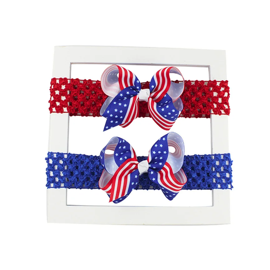 4 июля аксессуары для волос девочек набор новорожденных заколки маленьких в