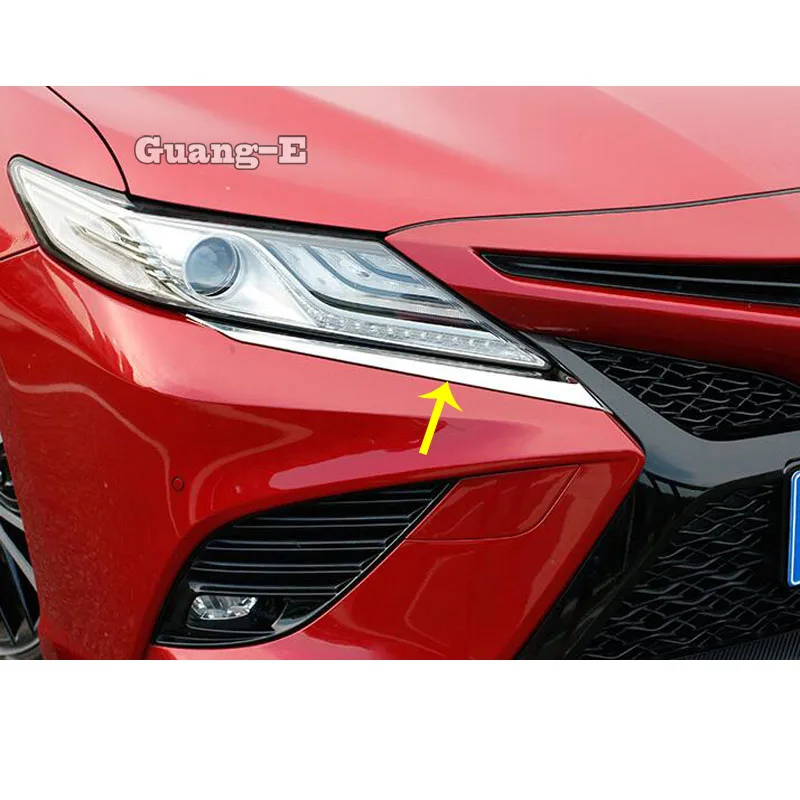 

Для Toyota New Camry XV70 2017 2018 2019 2020 2021 светильник с передней головкой лампа детектор рамка ручка Стайлинг крышка отделка бровей 2шт