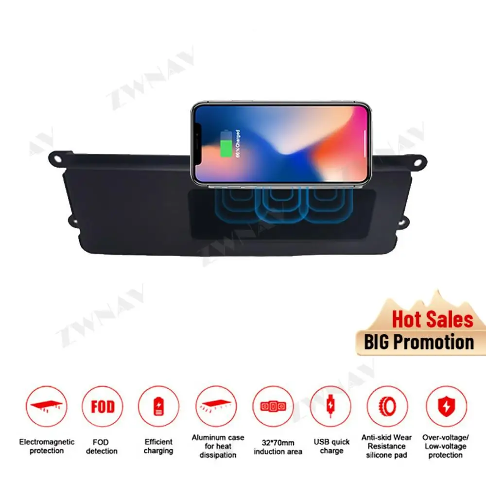 QI автомобильное Быстрое беспроводное зарядное устройство для Mitsubishi Pajero 2017 2018