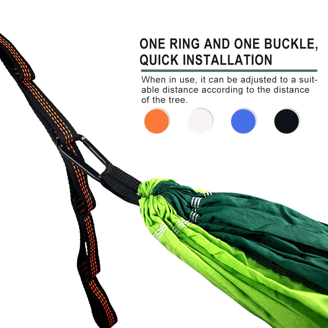 

1/2 Pcs Hammock Straps Special Reinforced Polyester Straps 5 Ring High Load-Bearing Barbed Black Outdoor Hammock Straps