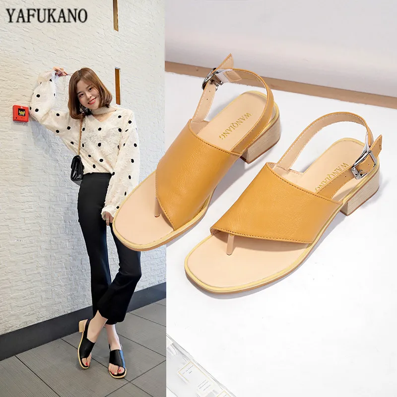 

Fashion Square Heels Clip-Toe Women Sandals Block Chunky Low Heel Gladiator Sandals Slingback Shoes Summer Retro Rome High Heels