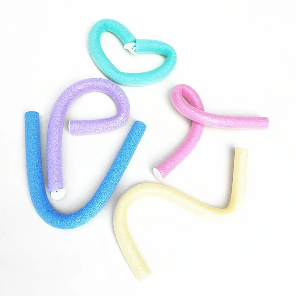 

10 Pcs Foam Curlers Fashion Curler Makers Soft Foam Bendy Twist Curls Tool DIY Styling Hair Tools Accessories Color Random