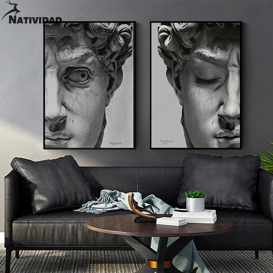 Мода Скульптура Искусство Картина Печать Постер Холст Живопись Постеры Эстетическая Комната Спальня Живой Дом Стена Бумажные Украшения.