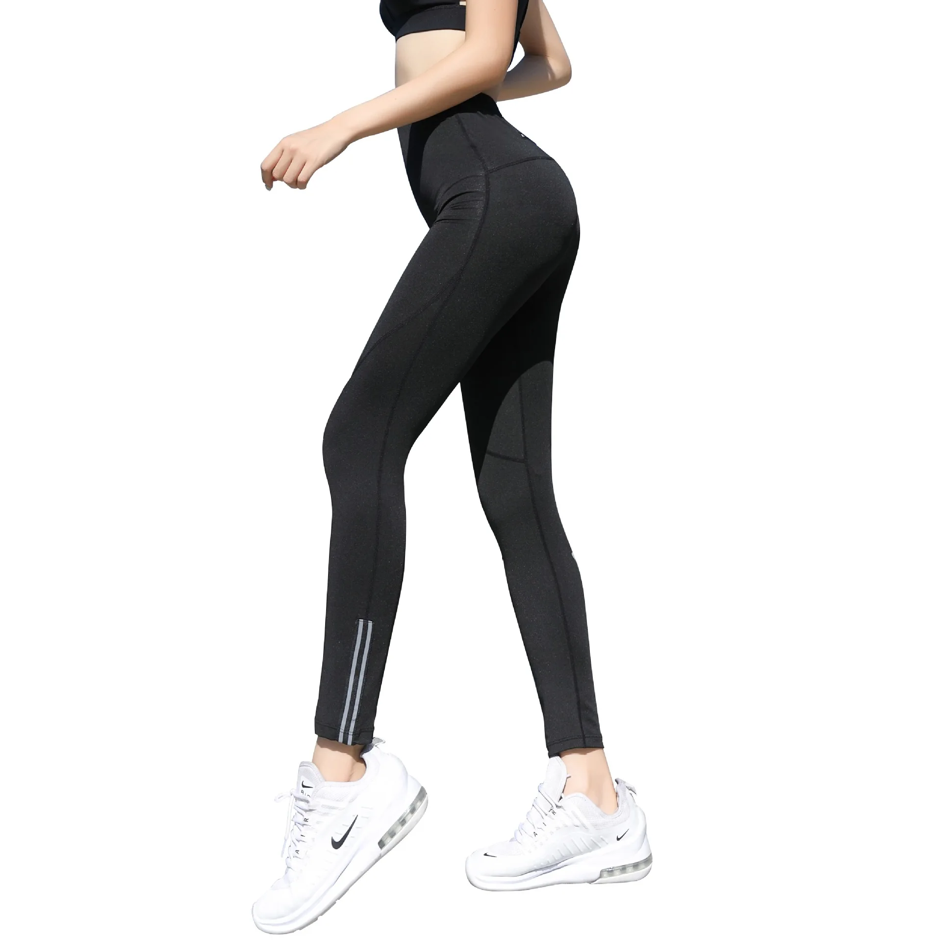 

Exercise pants women's new high waist hip lifting running fitness pants elastic fast drying fashion leisure sports pants