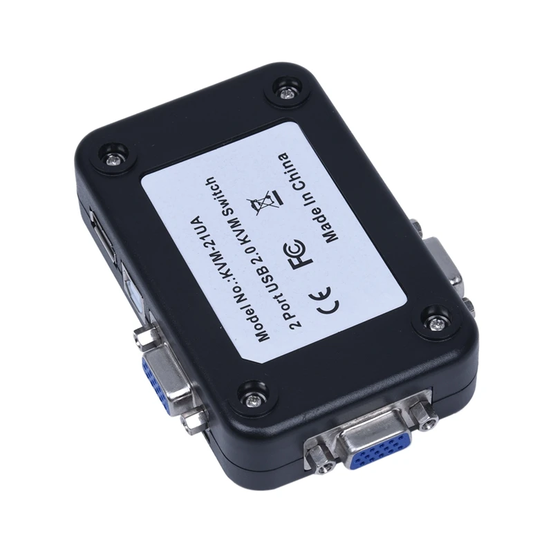 

All-in-one Mini 2 Ports KVM Manual Switch Box Adapter w USB Connector
