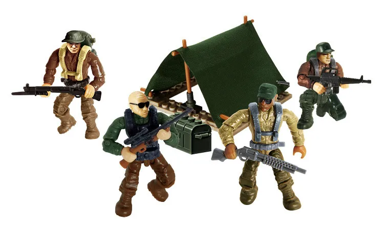 Конструктор Военный Джунгли игрушечный мини спецназ солидные фигурки героев