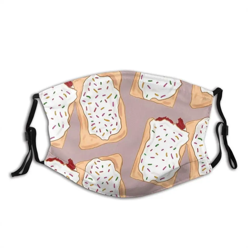 

Модные маски в стиле поп-арт, милые Клубничные пищевые мини-пирожные, веселые цвета