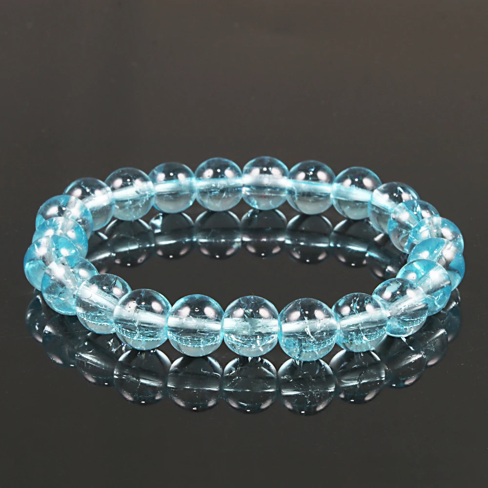 Элегантные Роскошные бусины 8 мм женский браслет с натуральными камнями в виде