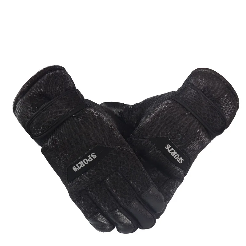 Winter Ski Gloves Men's Adult Large Cotton Waterproof Anti-Slip Outdoor Riding Cold Thick Warm | Аксессуары для одежды