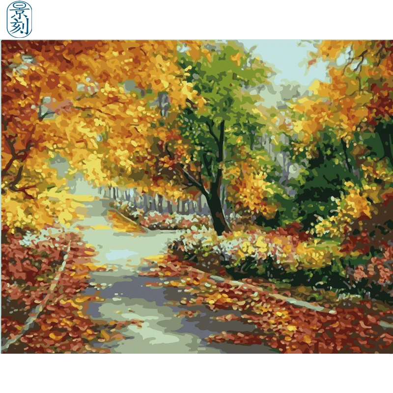 Цвет дерева. 40x50 см, живопись по номерам, сделай сам, настенное искусство, украшение гостиной, пейзаж, фигура, животное, цветок, мультфильм