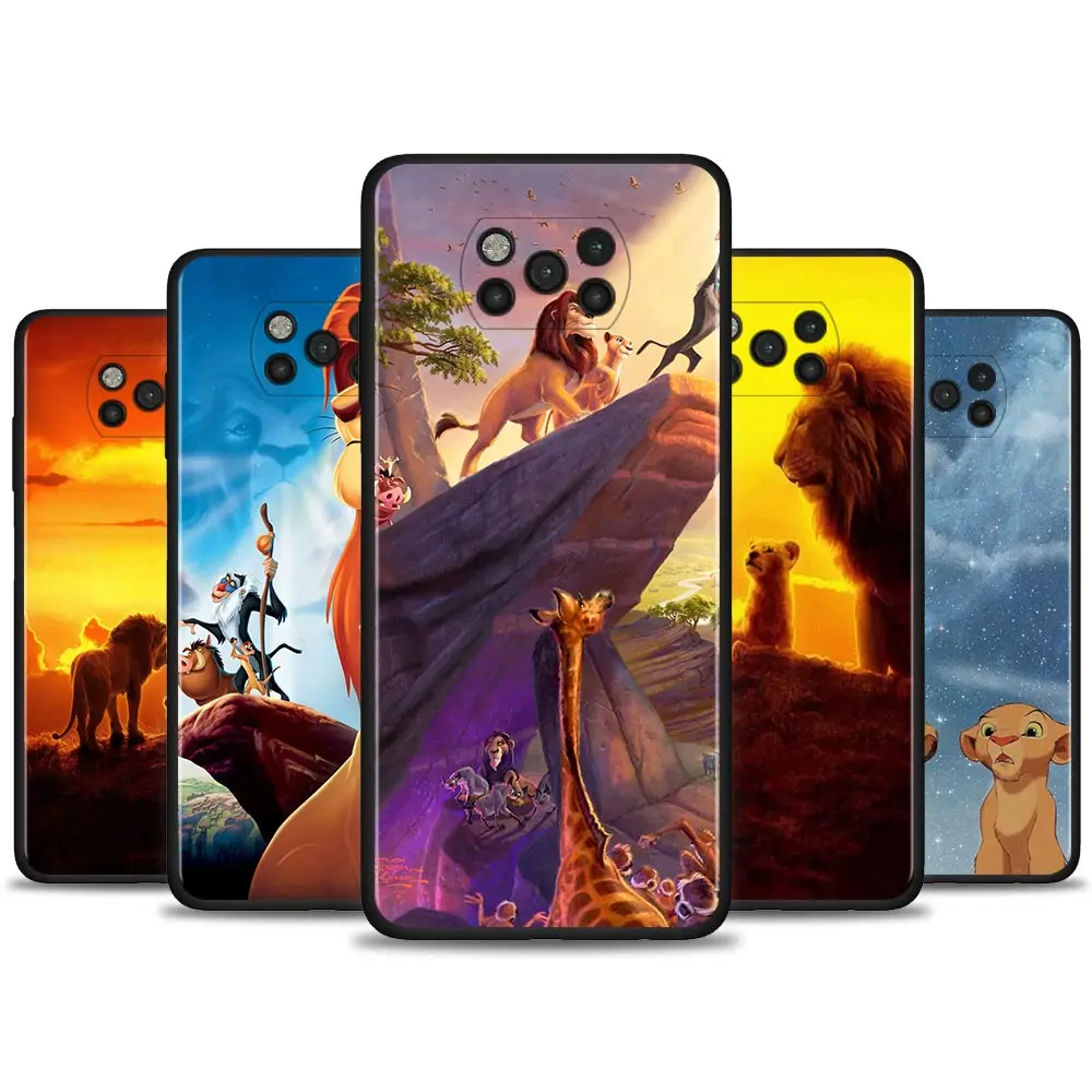 

Silicone Case For Xiaomi POCO X3 NFC X3 M3 Pro M3 F3 GT Pocophone F1 Black Coque Soft Fundas Disney Mufasa lion king