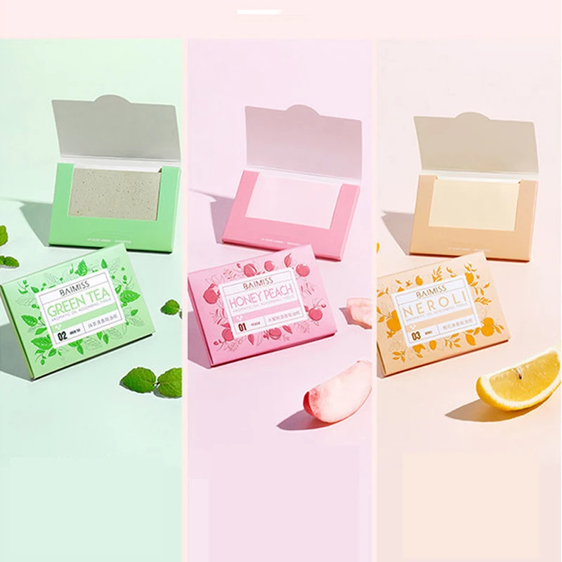 

100pcs/bag Peach Facial Oil Blotting Sheets Paper Cleansing Face Oil Control