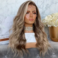 Body Wave Platinum Blonde Ombre Blended 13x6 Lace Human Hair Remy Peruvian Transparent 13x4 Lace Front Wigs with Baby Hair