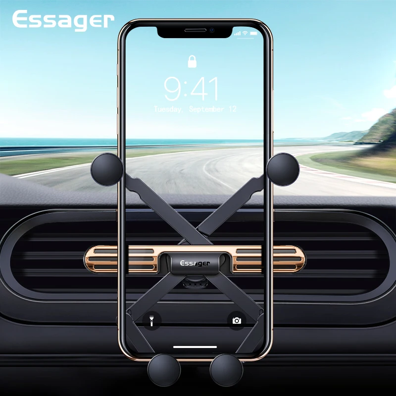 

Mini Gravity Car Phone Holder For iPhone Universal Air Vent Mount Holder Clip For Cell Mobile Phone in Car Holder Stand
