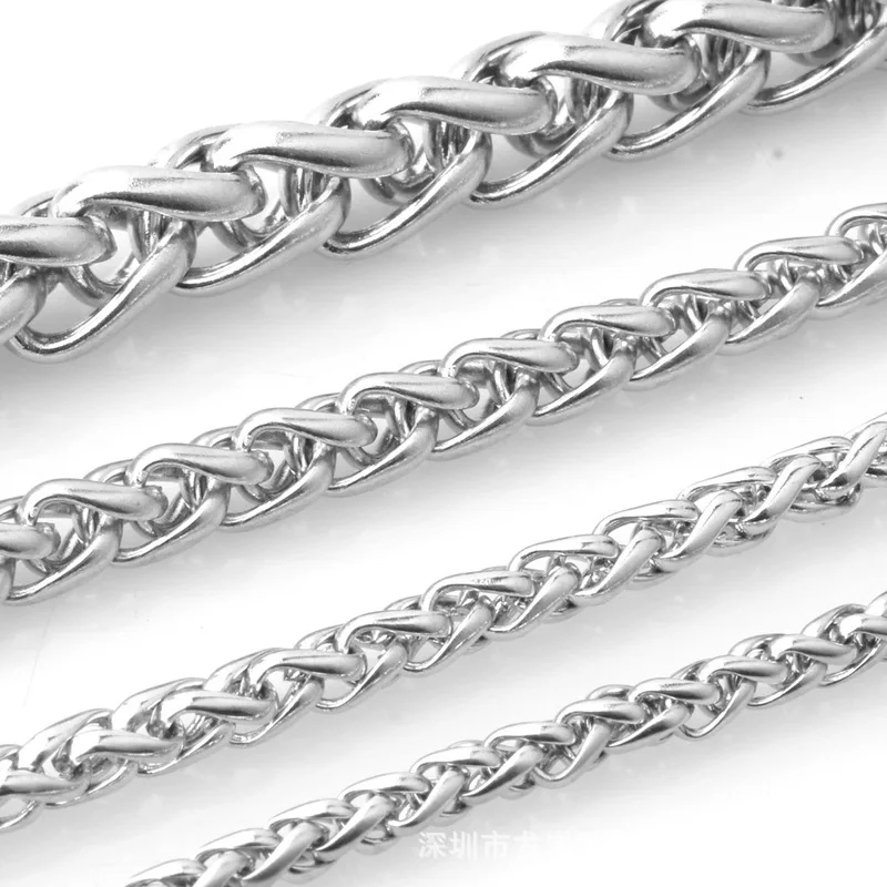 

Width 3 4 5 6mm Stainless Steel Men Twist Link Necklace Chain High Quality Link Chain Necklaces 20-35'' Never Fade