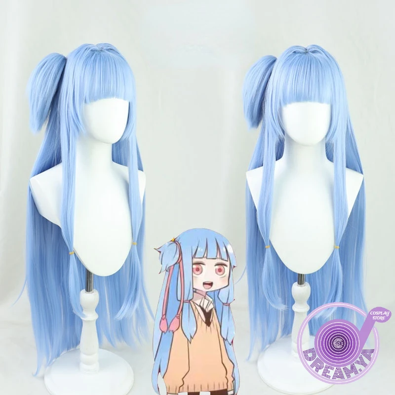 Парик для косплея Kotonoha Aoi Vtuber Youtuber светильник-голубой длинный 100 см прямой косичка
