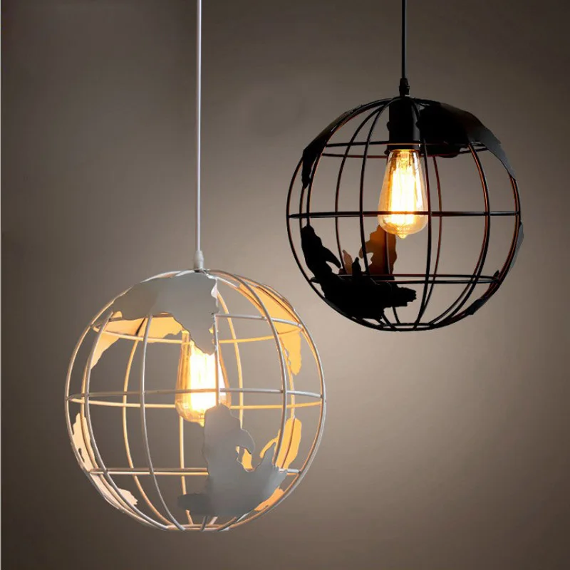 

Modern Ceiling Chandelier Luxury Restaurant Black and White Lampshade Personalized Earth interior Decoration Lighting Bar Table