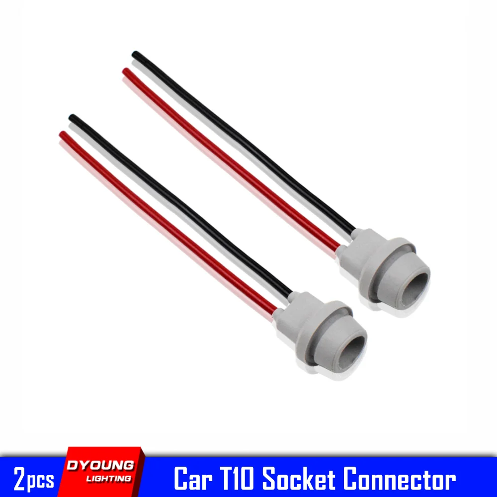 

High-End Version T10 Socket W5W Adapter Soft Rubber Light Lamp Holder Car Accessories Male to Female Wire Connector HOT Sale