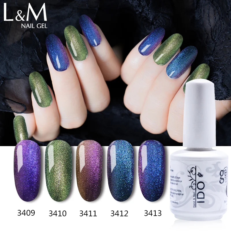 Бесплатная доставка 12 шт. долговечный Светодиодный УФ лак Хамелеон Гель для