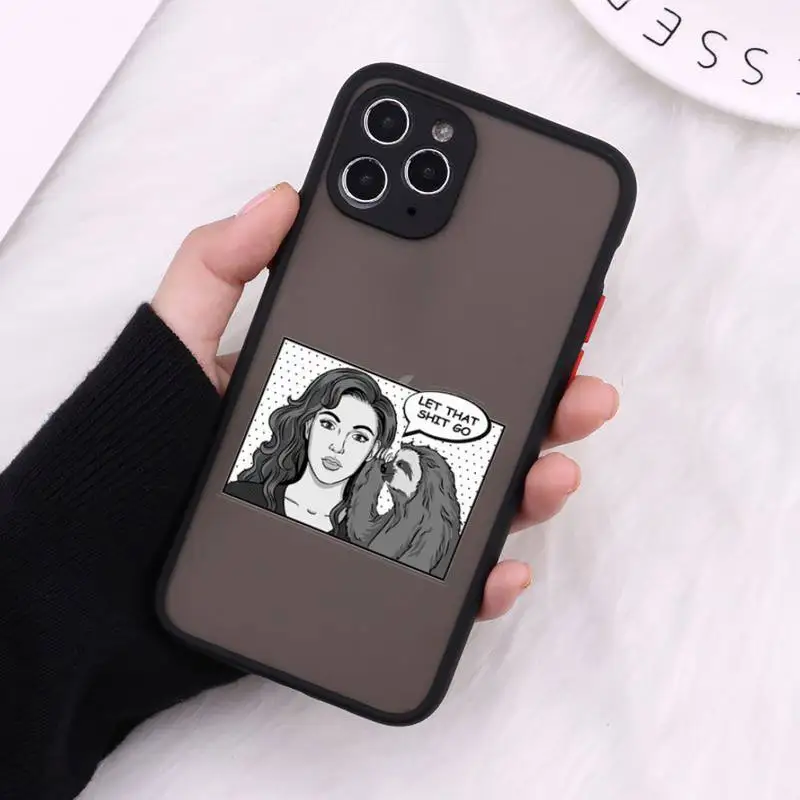

Cool smoking heartbreaker girl Phone Case Matte Transparent for iPhone 7 8 11 12 s mini pro X XS XR MAX Plus cover funda