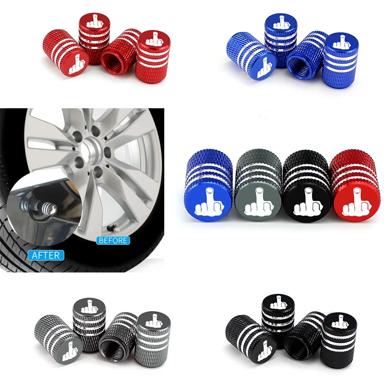 Колпачок клапана колеса для среднего пальца логотип забавный автомобильный