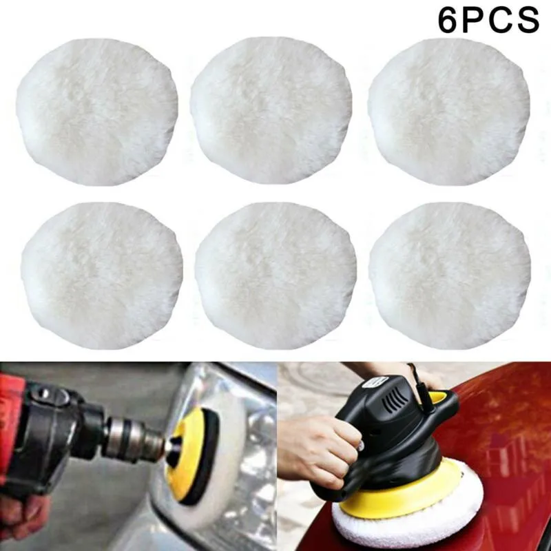 

Universal 6Pcs Polishing Bonnet Buffer Pads Soft Wool For 9 Inch &10 Inch Car Polisher Polishing Pad For Furnitures