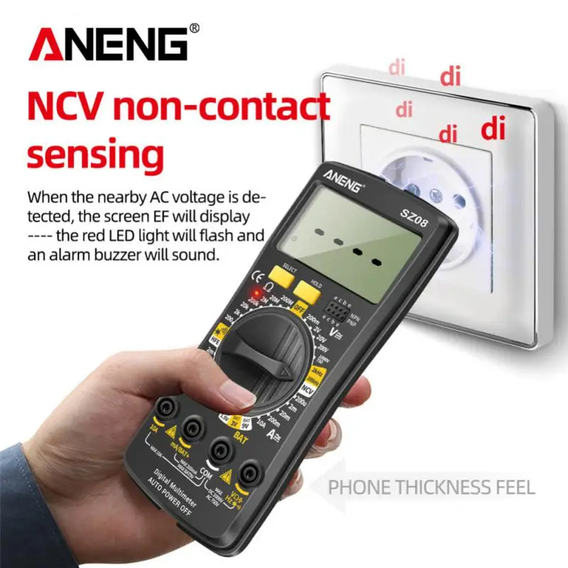 Цифровой мультиметр ANENG SZ08 транзистор переменного/постоянного тока