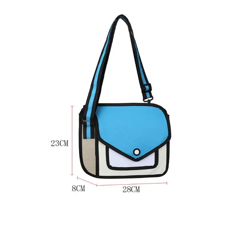 Стильная женская 2D школьная сумка через плечо Дамская Повседневная 3D рисованная