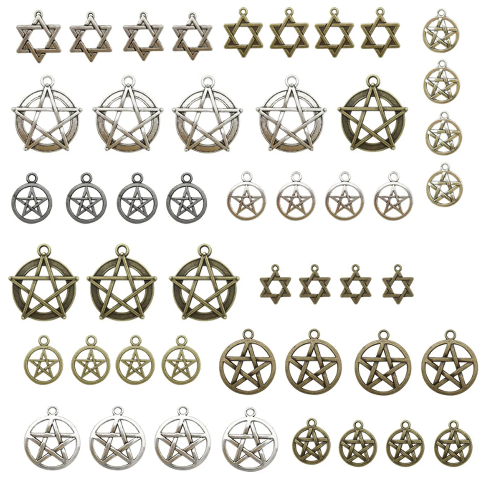 

Ювелирные аксессуары «сделай сам» Mix 48 ювелирные изделия с пятиконечной звездой ретро сплав Таро пятиконечная звезда сила ожерелье браслет...