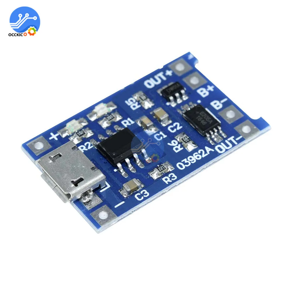 5 шт. зарядная плата модуля зарядного устройства для литиевой батареи Micro USB в 1 а