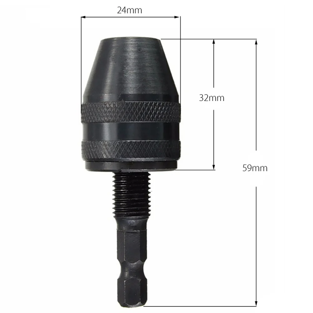 

Keyless Drill Chuck Driver Screwdriver Adapter Tool Quick Change Impact Hex Shank Drill Chuck Accessories 0.6-8 mm