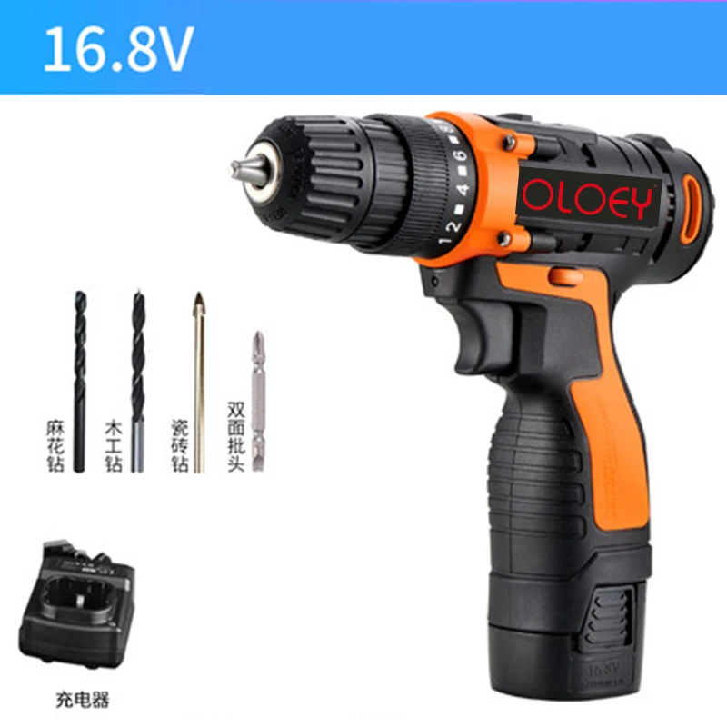 Электрический шуруповерт Аккумуляторная дрель с литиевым аккумулятором гаечный