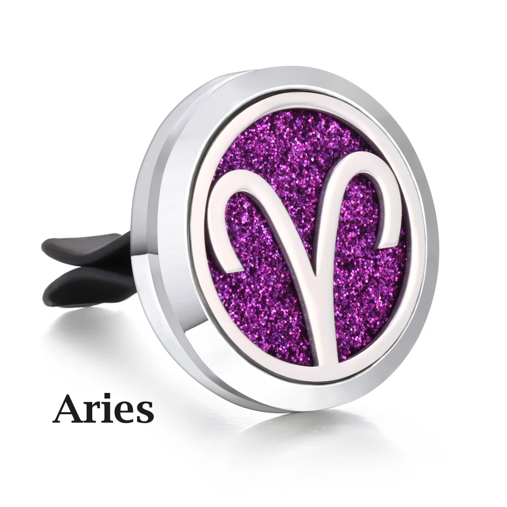 Aries Автомобильный освежитель воздуха автомобильный парфюмерный диффузор клип автомобильный освежитель воздуха Авто вентиляционное отверстие эфирное масло 12 созвездий аромат диффузор медальон - Название цвета: Aries