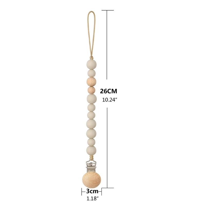 

2021 NEW Food grade silicone beads Baby Anti-drop Chain Pacifier Clips Infant Nipple Appease Soother Chain Clips Dummy Holder