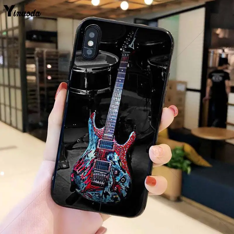 Популярная гитара Yinuoda красочный милый чехол для телефона Apple iPhone 8 7 6 6S Plus X XS MAX 5 5S