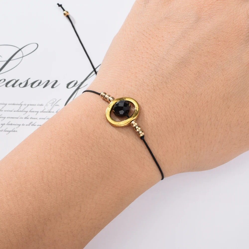 12 шт./компл. браслеты с бусинами из кристаллов женские богемные регулируемые