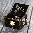 Прямая поставка, деревянная резная музыкальная шкатулка, Музыкальная шкатулка с ручным заводом, тематическая музыкальная шкатулка в стиле парка Юрского периода, подарок на день рождения, Рождественский подарок