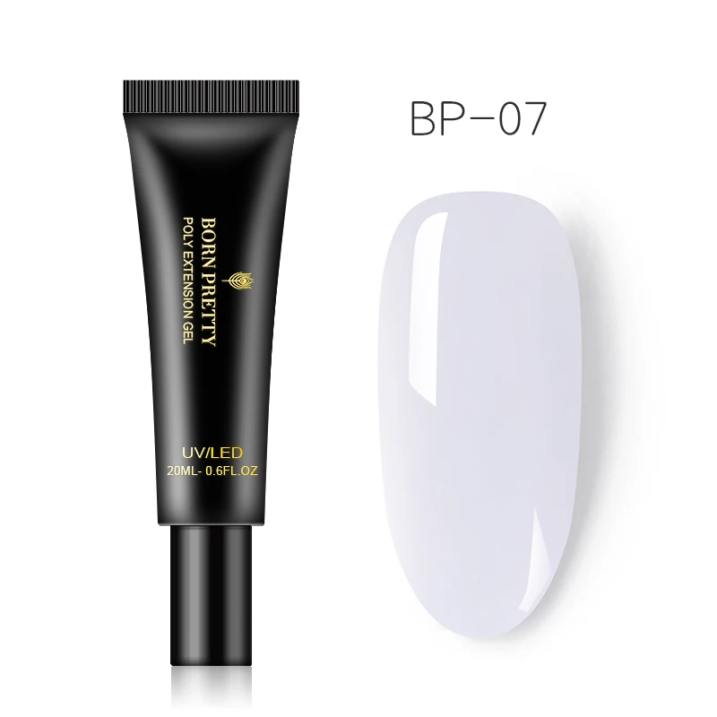 BP-07 BORN PRETTY розовый Обнаженная ногтей быстрое строительство поли гель 20 мл желе Builder палец УФ-гель продолжительного действия лак - Цвет: BP-07