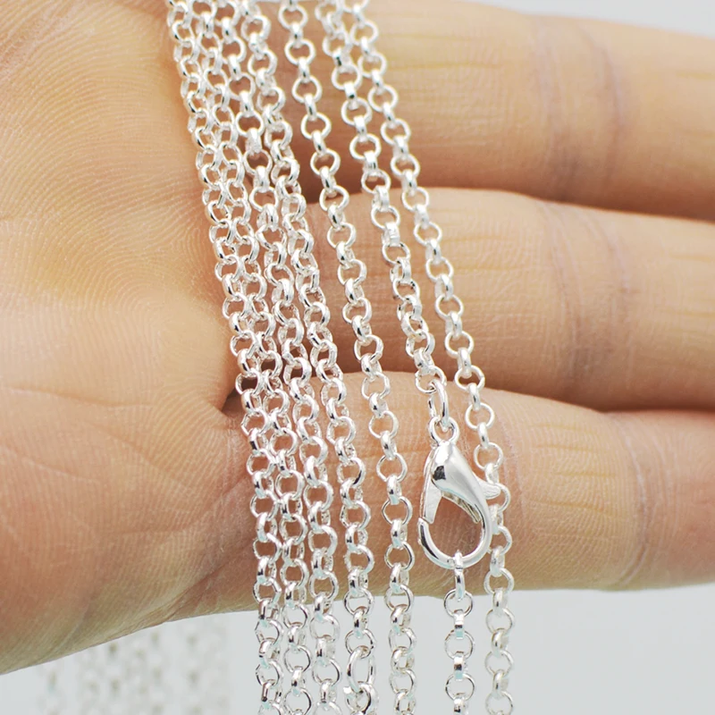 100 pcs- 30 inch Silver Plated Rolo Chain Necklace Inch 30'' | Украшения и аксессуары