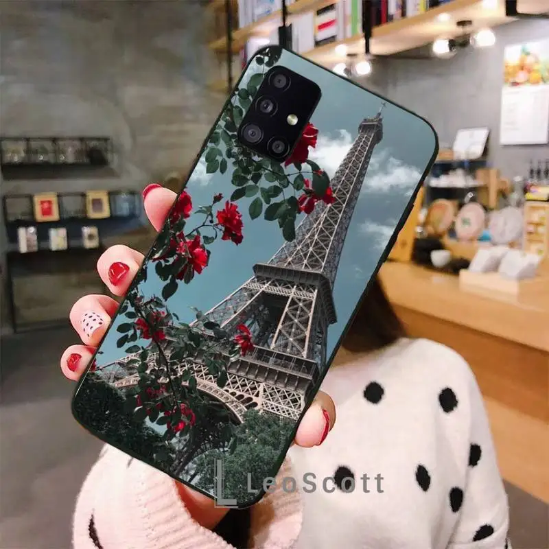 

Romantic Paris Eiffel Tower Phone Case For Samsung S6 S7 edge S8 S9 S10 e plus A10 A50 A70 note8 J7 2017
