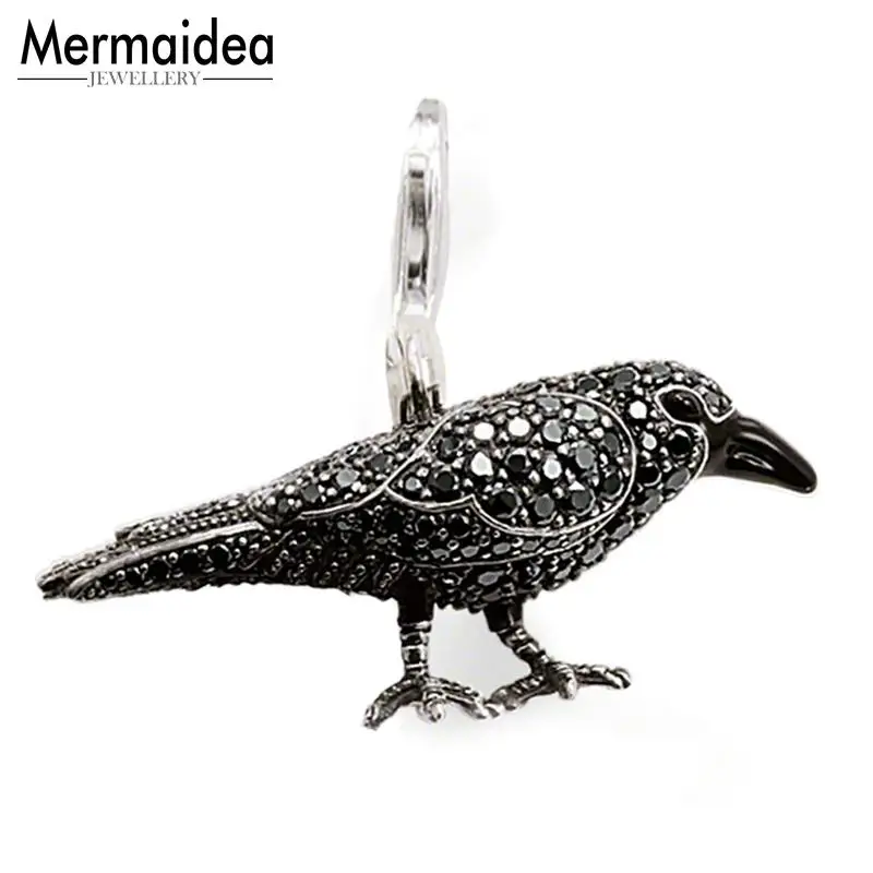 Кулон черный ворон рабе 2020 модные ювелирные изделия посеребренные украшения