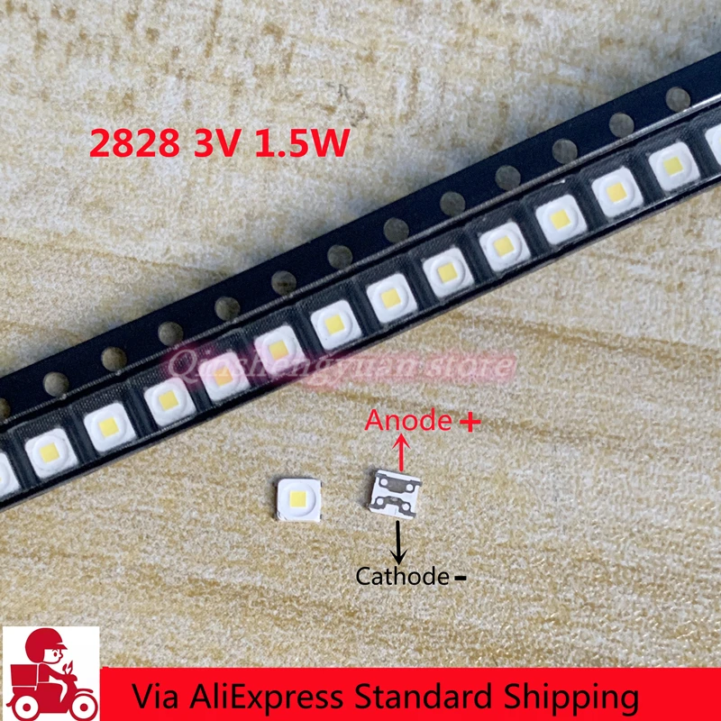 500PCS  LED Backlight Flip-Chip LED 1.5W 3V 3228 2828 SPBWH1322S1KVC1BIB Cool white TV Application FOR SAMSUNG
