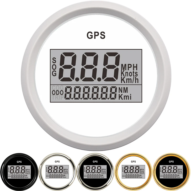 GPS измеритель скорости одометр 52 мм водонепроницаемый цифровой MPH 0 999 KMH антенна